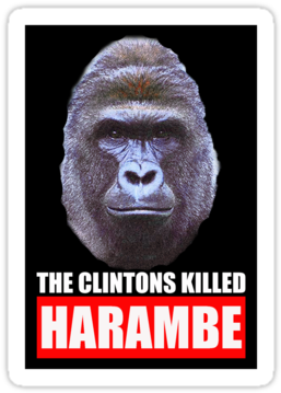 The Clintons Killed Harambe - Harambe The Gorilla Mask By Rapmasks - 12" X 9" Waterproof (375x360), Png Download