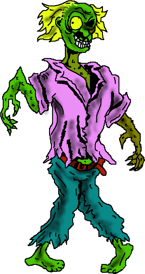 Zombie Halloween Clip Art Image - Funny Zombie Png (600x1000), Png Download