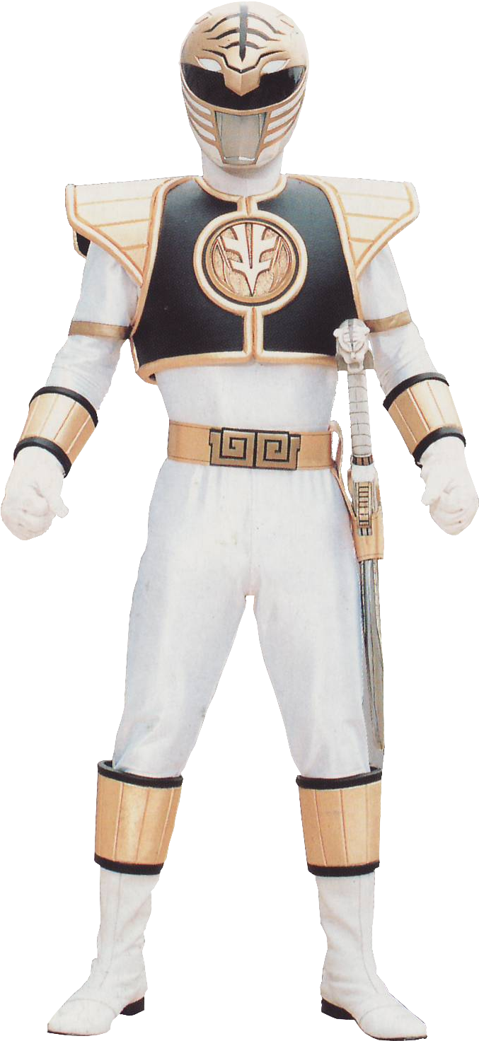 Mmpr-white - White Mighty Morphin Power Ranger (712x1504), Png Download