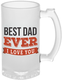 I Love Dad Frosted Beer Mug - Beer Mug Printing (284x426), Png Download