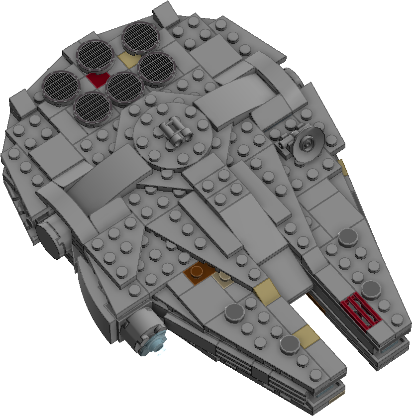 Moc Millenium Falcon - Millennium Falcon Lxf (948x916), Png Download