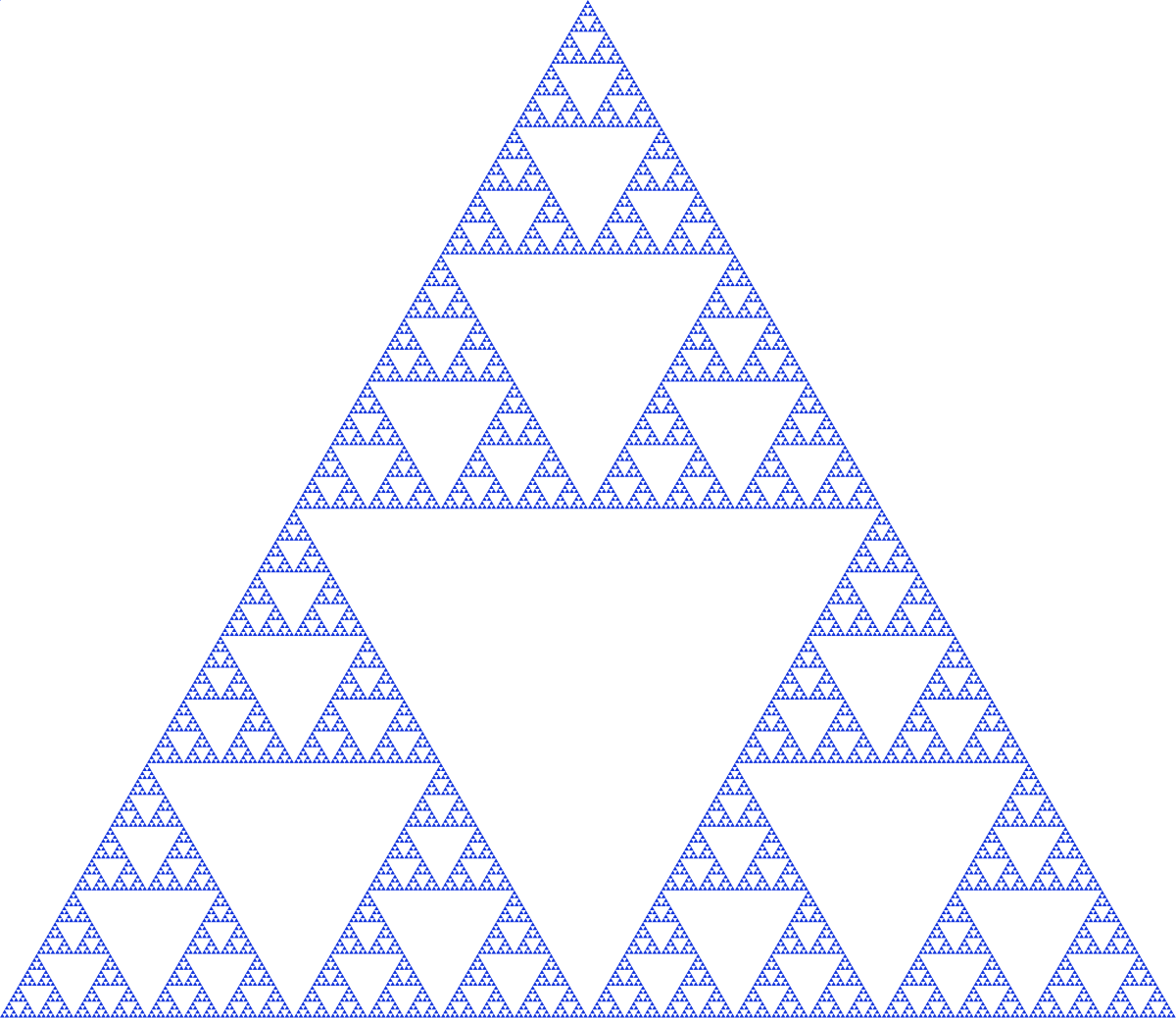 Triforce Sierpinski Triangle Below - Sierpinski Curve (500x433), Png Download