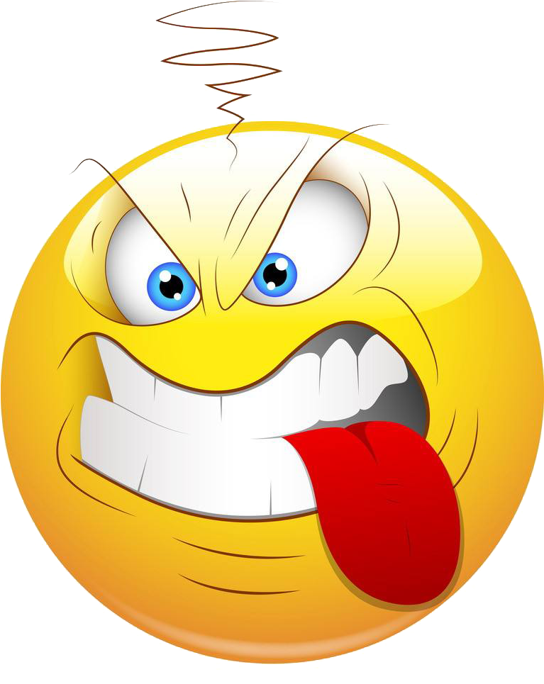 Aggression Clip Art Angry And Bite The - Smiley (800x1024), Png Download