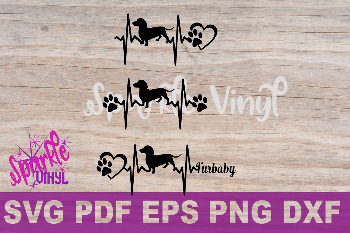 Svg Dachshund Heartbeat Dog Print Printable Or Cut - Scalable Vector Graphics (1160x772), Png Download