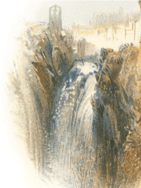 Ruins Drawing Watercolor Vector Black And White Stock - Tivoli, For Rogers's 'italy' (600x600), Png Download