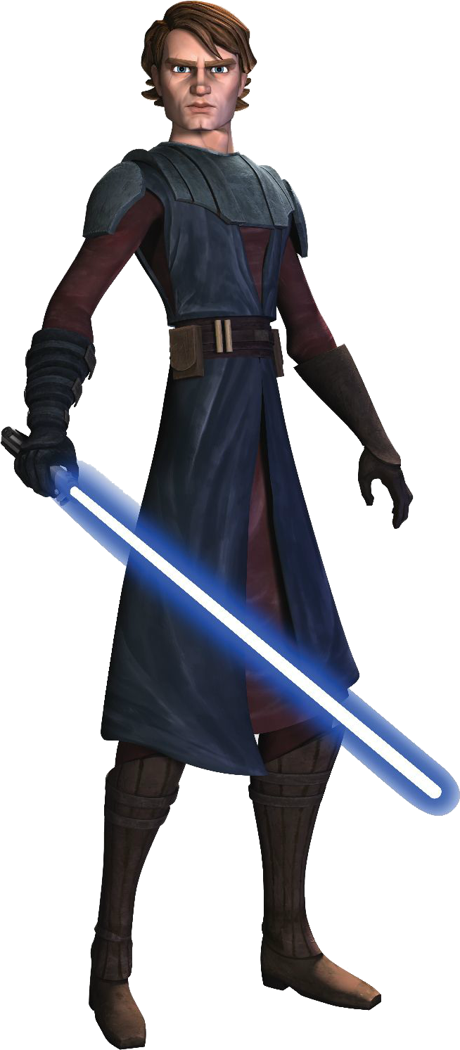 Anakin Skywalker Star Wars The Clone Wars - Anakin Clone Wars Outfit (658x1500), Png Download