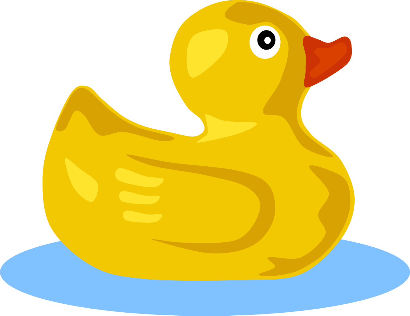 Rubber Duck Clip Art Free Clipart - Cafepress Custom Yellow Rubber Duck T-shirt (1331x1026), Png Download
