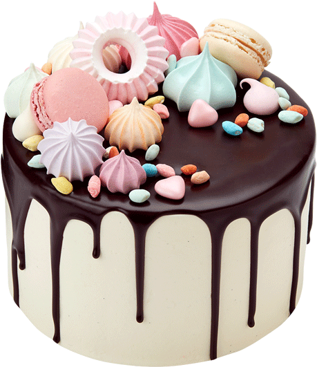 Vanilla Cloud Drip Cake Web 1 2 - Meringues Peggy Porschen (493x593), Png Download