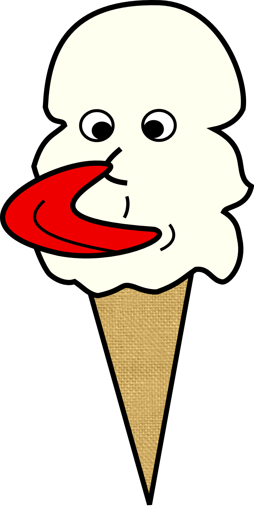 Self-licking Ice Cream Cone - Self Licking Lollipop (863x1724), Png Download