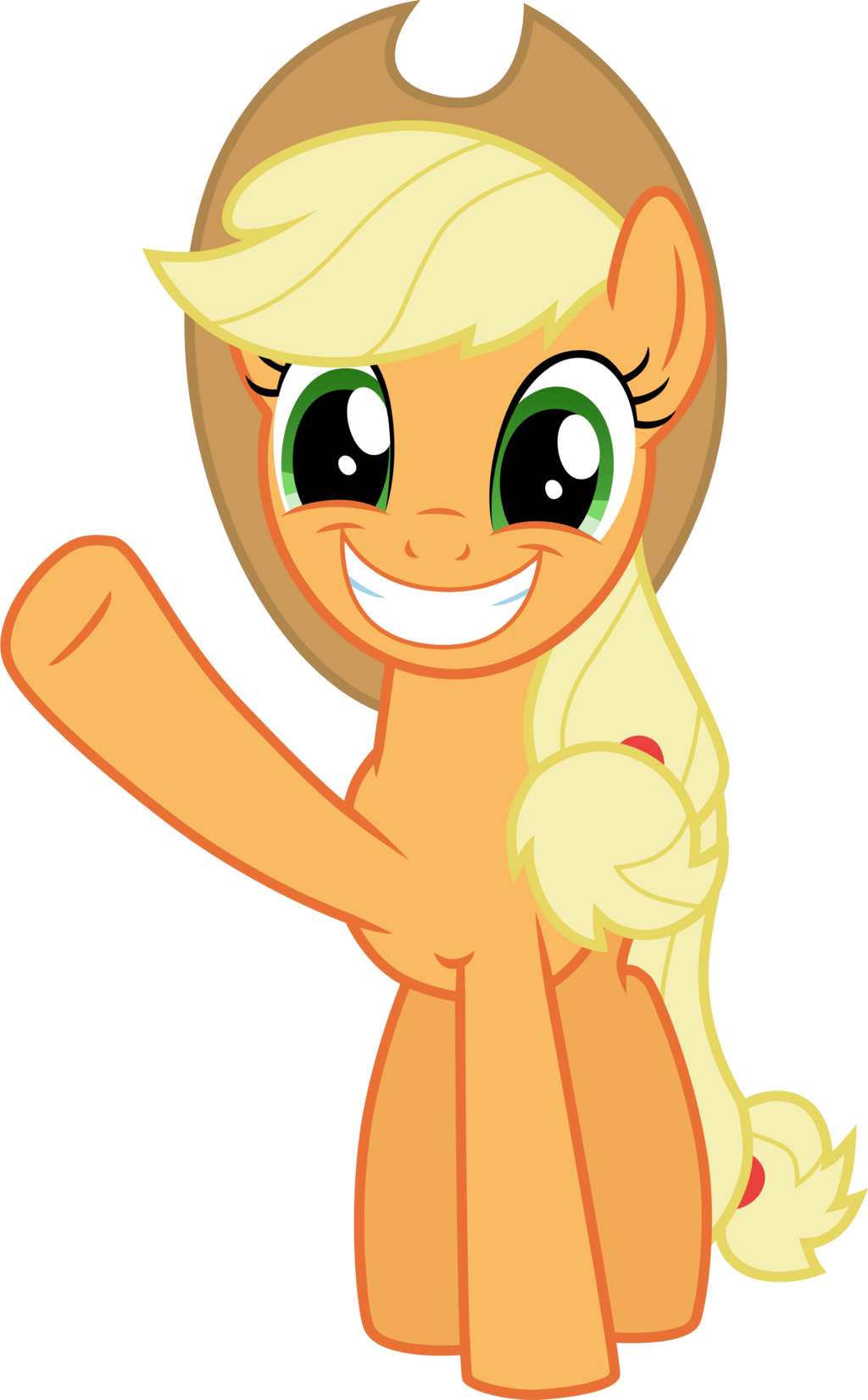 Smile Clipart Wave - Applejack Smile (1024x1652), Png Download
