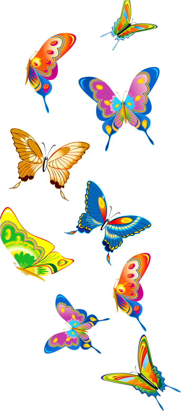 Set Of Butterflies Png - Voiture Rouge Png Centerblog (733x1600), Png Download