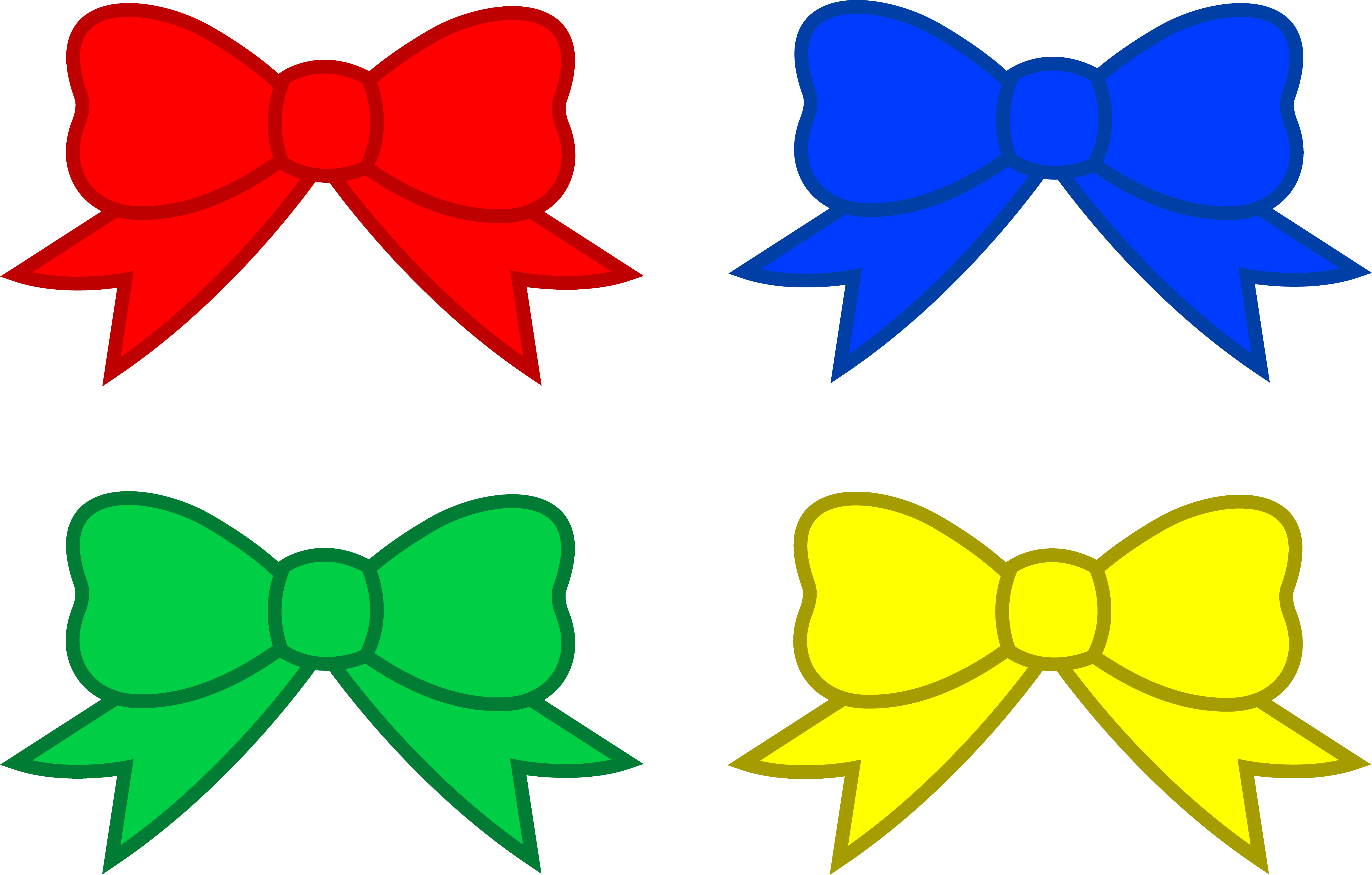 Ribbons Clipart - Bow Clipart (6220x3967), Png Download