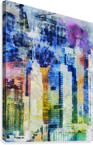New York City Canvas Print - New York City (327x511), Png Download