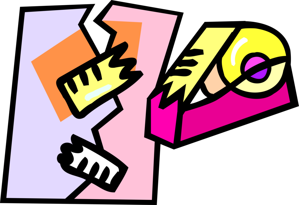 Vector Illustration Of Adhesive Tape Dispenser With - Adhesive Tape (1018x700), Png Download
