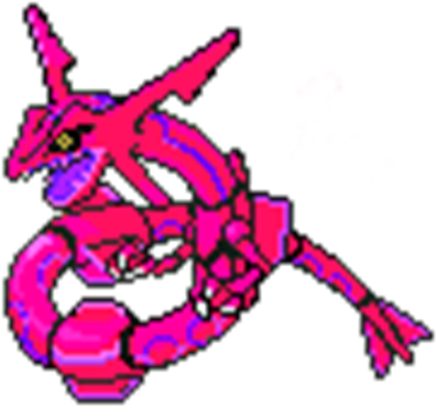 Pink Ribbon Rayquaza - Pokemon Ruby Groudon Sprite (420x420), Png Download