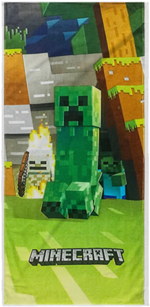 Buy It Now - Minecraft Mobs Emerge Beach Towel Measures 28 X 58 (480x480), Png Download