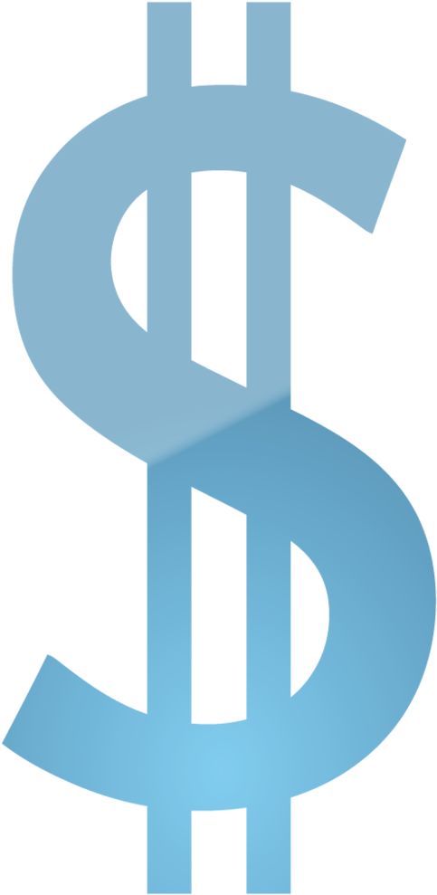 Blue Clipart Dollar Sign - United States Dollar (1000x1000), Png Download