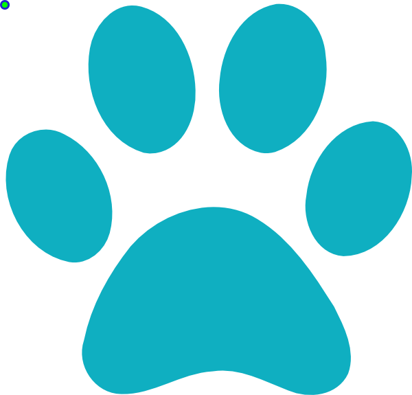 Baby Footprints Blue Clipart Free Stock Photo - Blue Dog Paw Print (600x575), Png Download