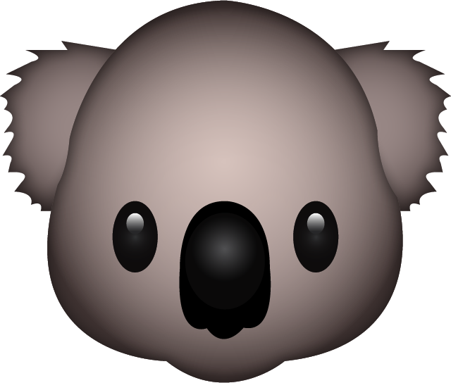 Download Koala Emoji Png - Koala Emoji Png (640x544), Png Download