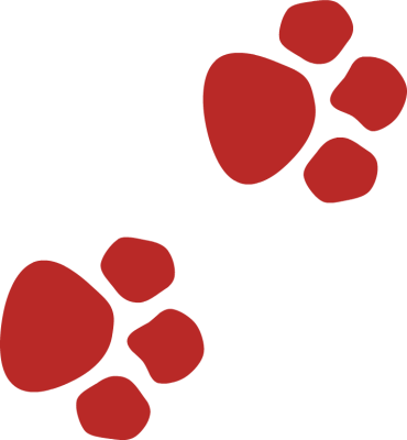 Paw Print Tattoos On Dog Paw Prints Scroll Clipart - Dog Paw Print 3 (370x400), Png Download