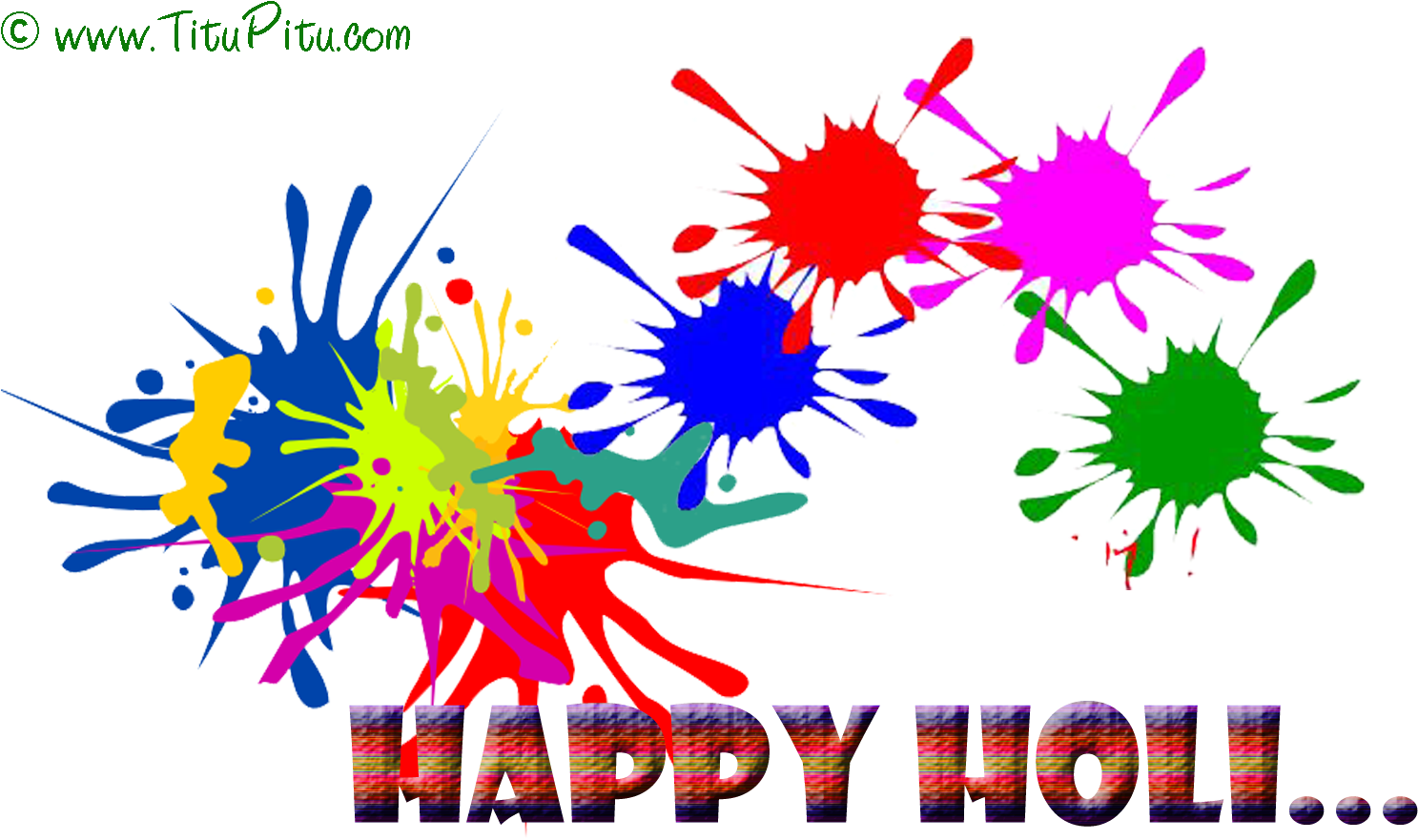 Happy Holi Sms Holi Msg In English Wishes Haryanvi - Clip Art Holi Png (1500x900), Png Download