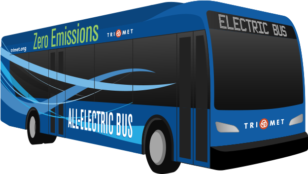 Trimet Electric Buses (750x450), Png Download
