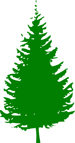 Tree Clip Art Snowy Pine Tree Clipart 4 Clipartbold - Pine Tree Silhouette (312x598), Png Download