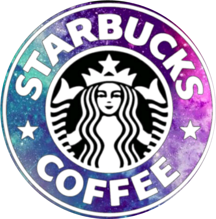 Starbucks Galaxy Black & White Coffee - Animated Starbucks Logo (716x725), Png Download