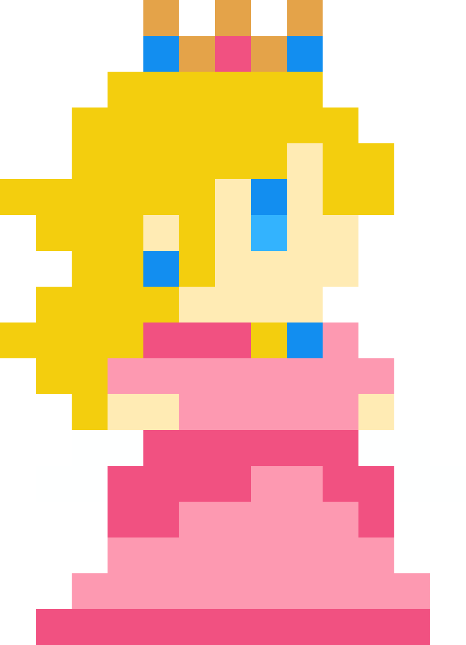 Mystery Mushroom Peach - Super Mario Maker Peach Pixel (910x1260), Png Download