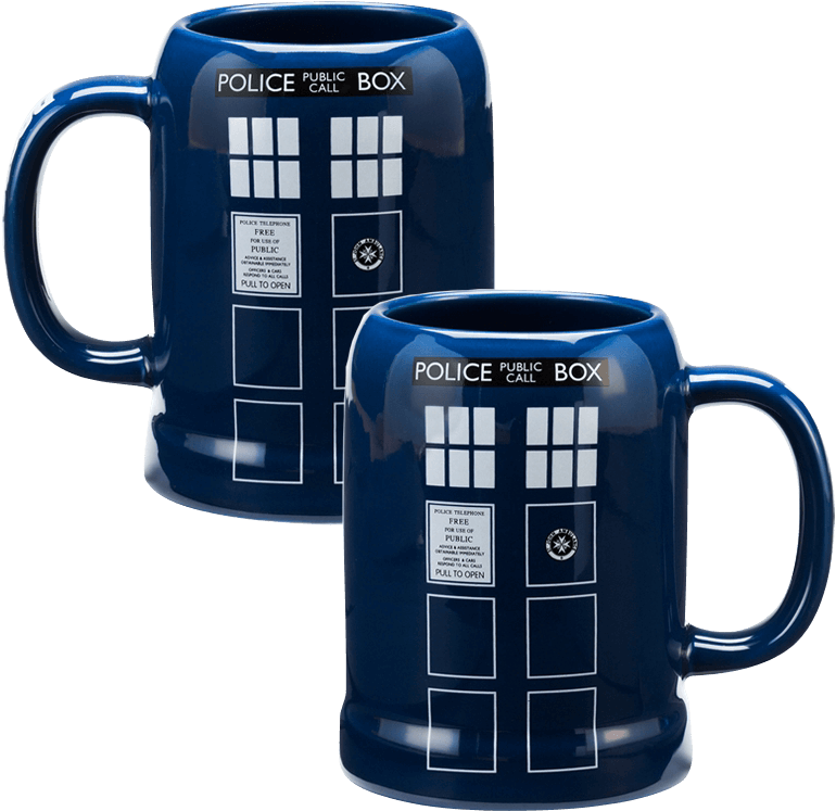 Dr Who 20 Oz Ceramic Stein Tardis (780x780), Png Download