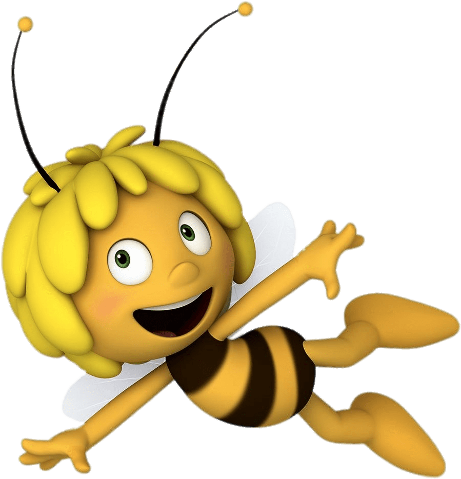 At The Movies - Maya The Bee Flying (1029x953), Png Download