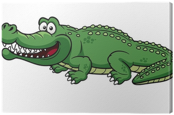 Illustration Of Cartoon Crocodile Vector Canvas Print - Alligator Clipart (400x400), Png Download
