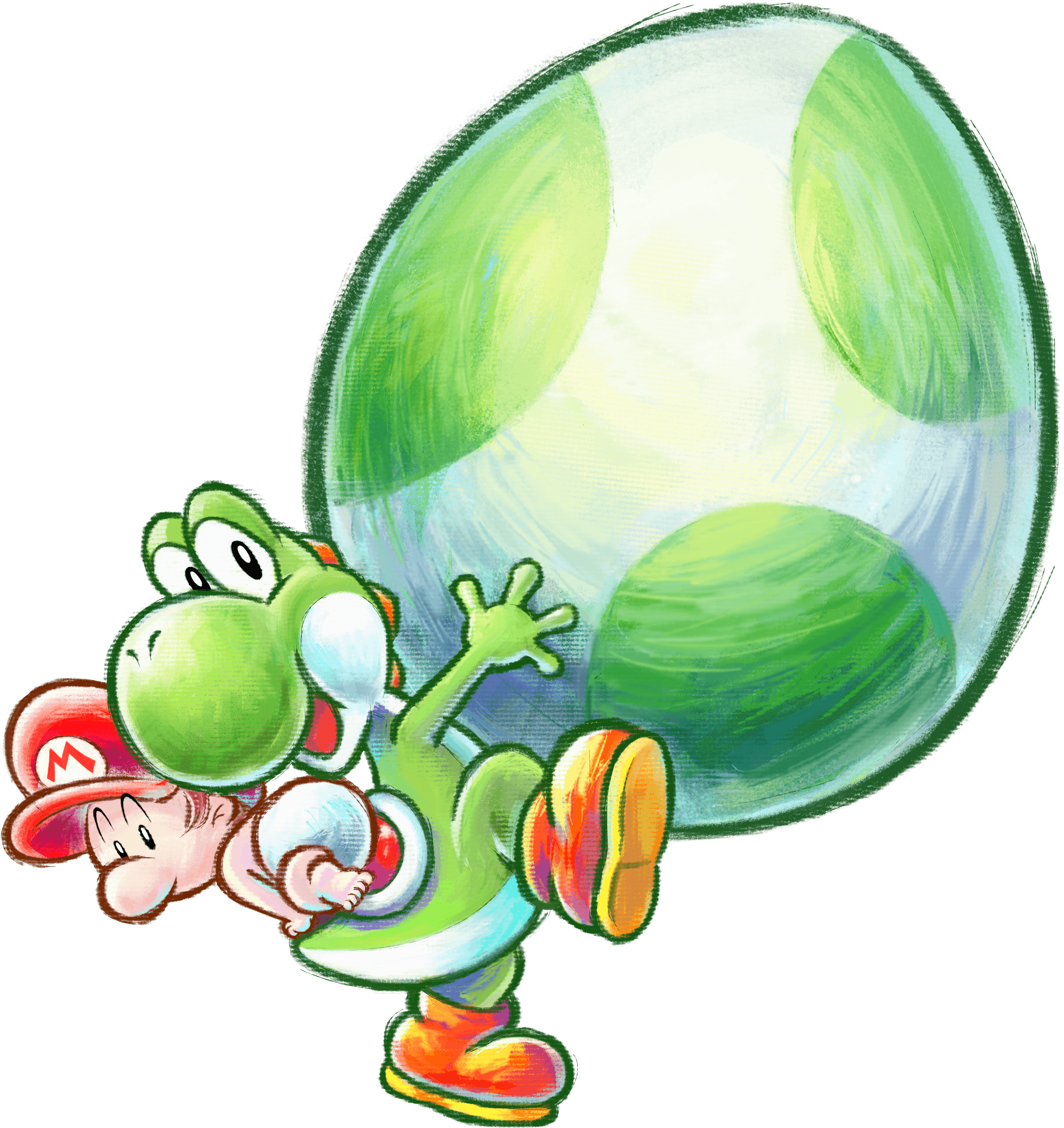 Yoshi's New Island Artwork Including Lots Of Crazy - Yoshis New Island Game 3ds (2358x2500), Png Download