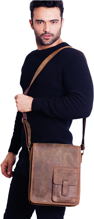 Leather Bags - Leather Bag Mens Uk (500x700), Png Download