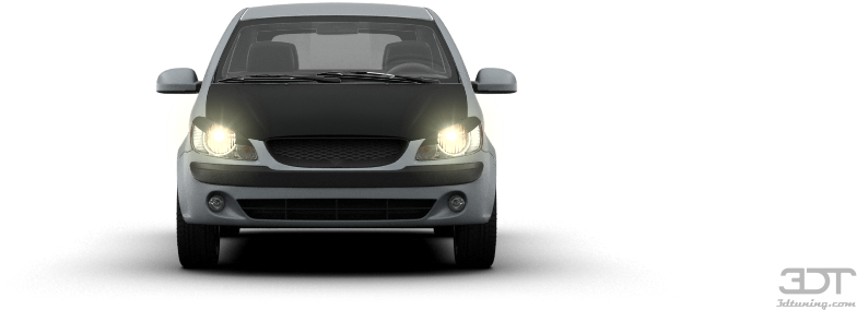 Styling And Tuning, Disk Neon, Iridescent Car Paint, - Hyundai Getz (1004x373), Png Download