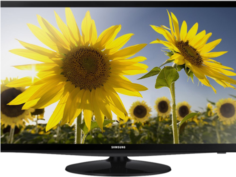 Samsung Un28h4000 28-inch 720p 60hz Led Tv - Samsung 24" Hd 720p Smart Led Tv-un24h4500 W/ Tv Cut (470x509), Png Download