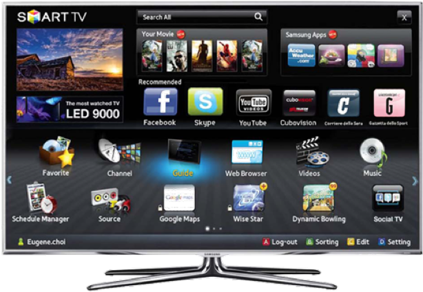 Samsung Smart Tv 2 - Samsung Smart Tv (800x500), Png Download