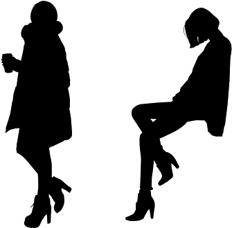 Female Silhouette / 여자 실루엣 - 여자 실루엣 Png (530x375), Png Download