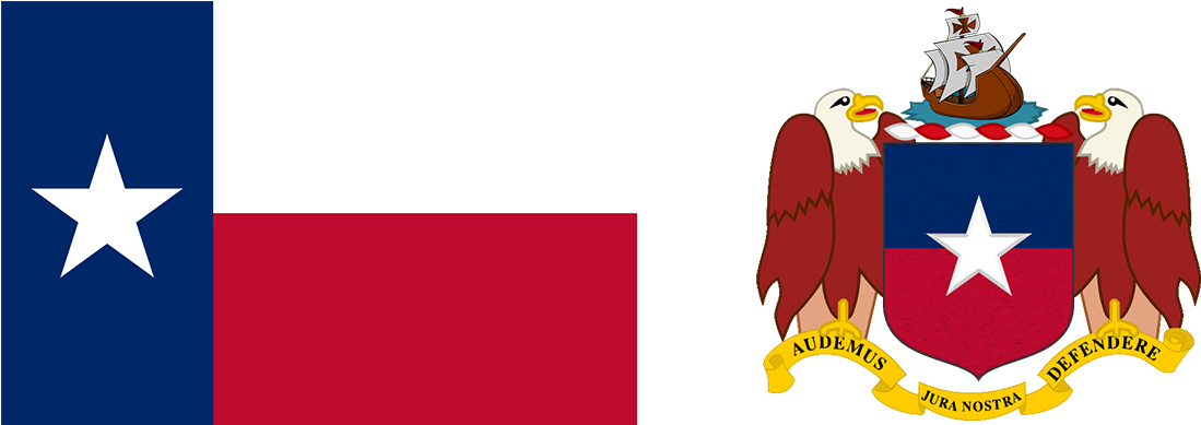 Flag And Coat Of Arms Of The Republic Of Alexandria - Texas Flag Vs Chilean (1100x400), Png Download