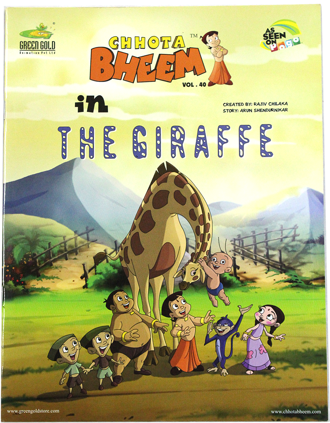 Chhota Bheem In The Giraffe - Chota Bheem The Giraffe (1500x1500), Png Download