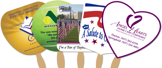 Get Started Now Promotional Handfans Hand Fan Samples - Custom Hand Fans (620x299), Png Download