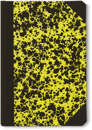 Yellow Cloud Print Notebook - A5 Notebook Orange (480x640), Png Download