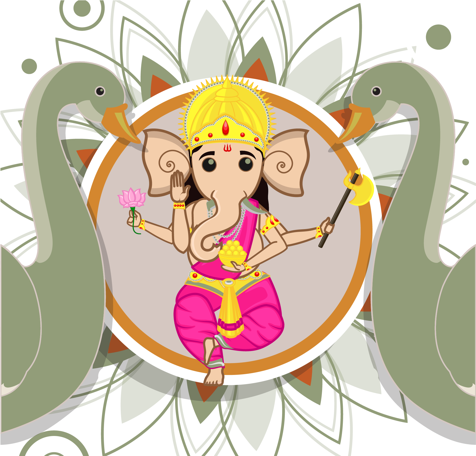 Ganesha Vector Cartoon - Ganesha (2480x2480), Png Download