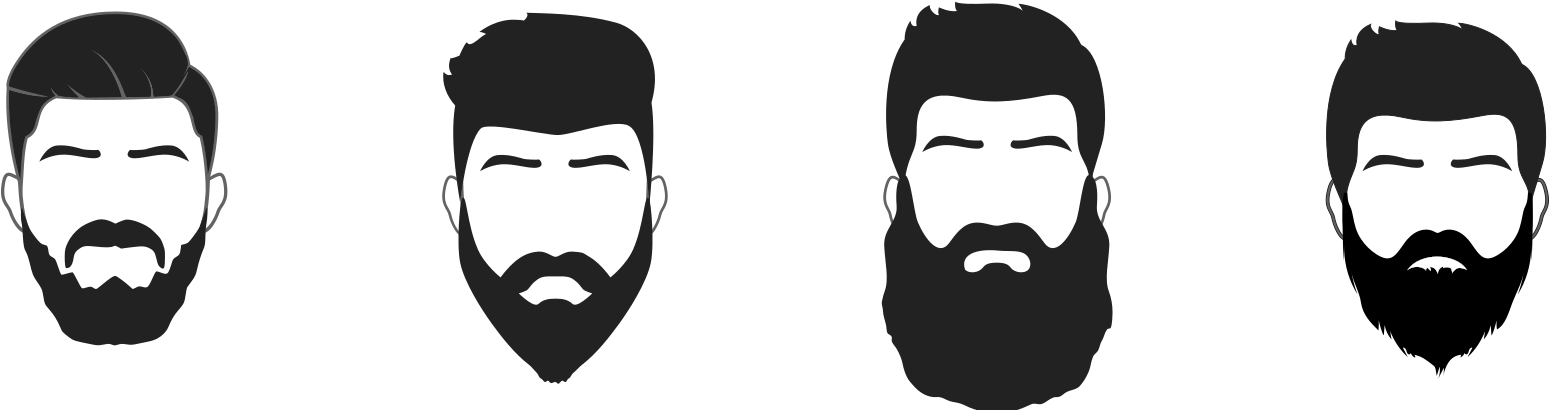 Beard Style Png (1572x436), Png Download