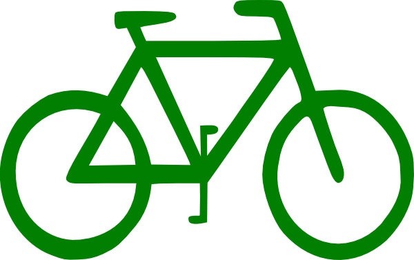 Green Bike Clip Art At Clker - Bike Symbol (600x377), Png Download