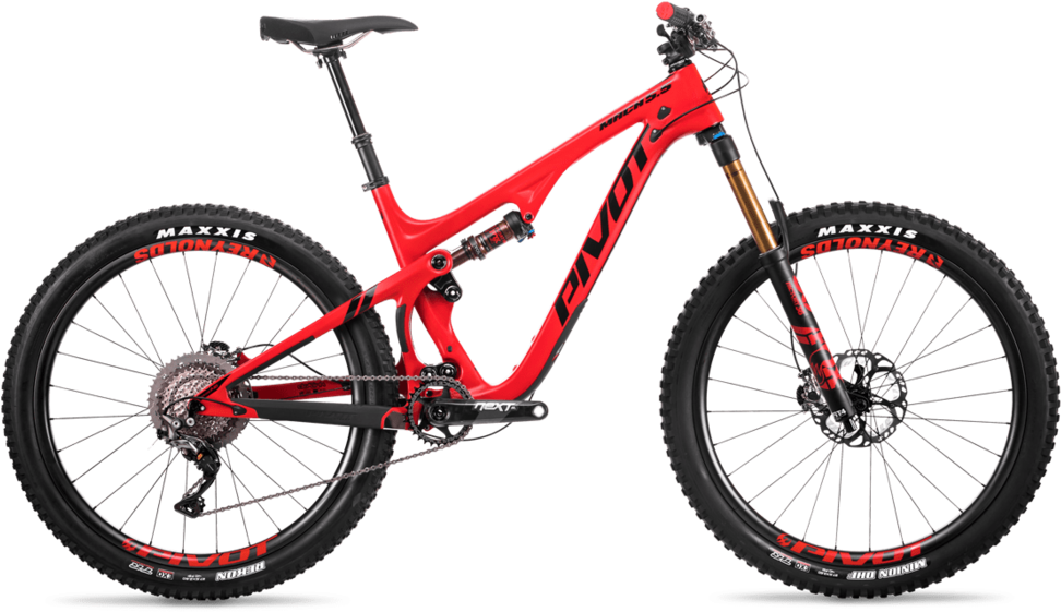 2017 Mach 55 Hero Side Shot Xtr Red - Pivot Mach 5.5 Xt (1000x575), Png Download