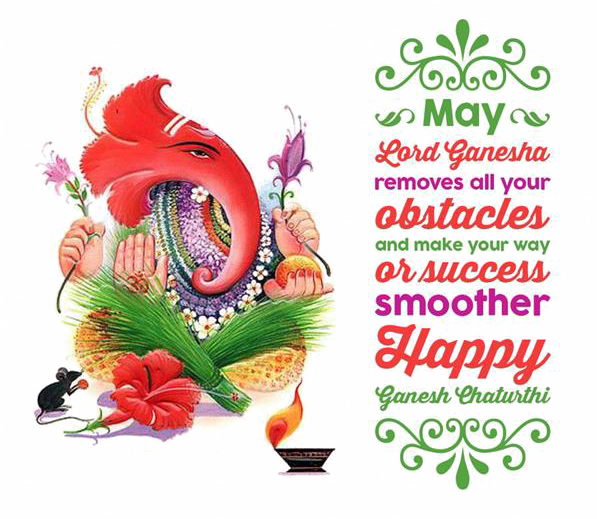 Ganesh Chaturthi Png Image - Ganesh Visarjan Quotes In English (597x519), Png Download