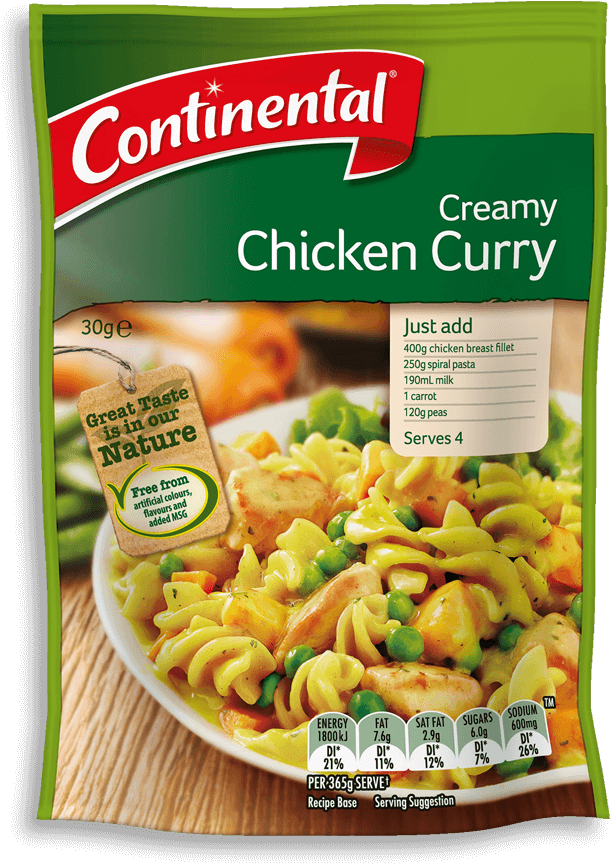Continental Creamy Chicken Curry (1024x1024), Png Download