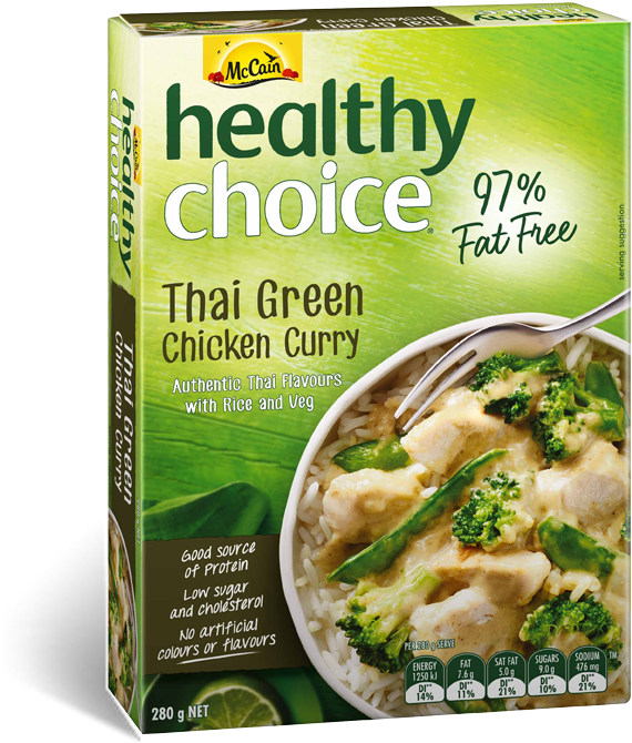Healthy Choice Thai Green Curry 280g (720x720), Png Download