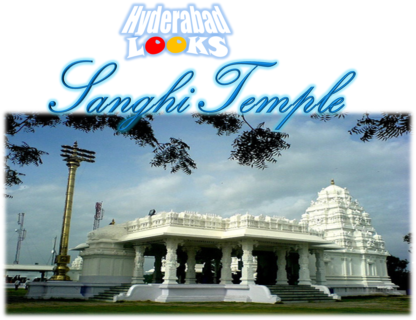 Sanghi Temple - Hyderabad - Hyderabad (1402x1080), Png Download